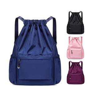 Bolsa de Gimnasio Plegable Impermeable con Cordón, Bolsa Deportiva de Poliéster Personalizada para Actividades al Aire Libre, Bolsa de Gimnasio Informal con Cordón, Mochila - Product Image 1