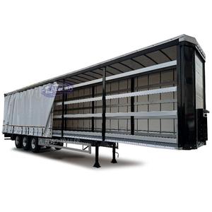 ALEEAO personnalisé 3 essieux 40ft 45ft côté rideau semi-<span class=keywords><strong>remorque</strong></span> PVC imperméable bâche rideau Sider coulissant camion remorques - Product Image 1