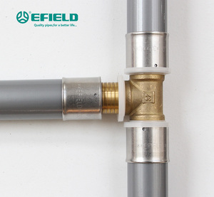 Conector de tubo de latón Shandong <span class=keywords><strong>EFIELD</strong></span> de 16, 20, 25 y 32 mm para sistemas de suministro de agua PEX - Product Image 1