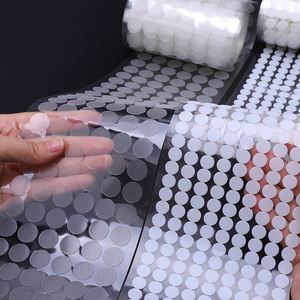 Haute qualité boucle blanche crochet <span class=keywords><strong>blanc</strong></span> Velcroes points fort adhésif sans trace crochet et boucle points Velcroes adhésif amovible - Product Image 4