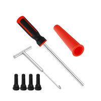Kit d'outils de remplacement rapide de valve de pneu, kit de démontage de pneu pour voiture, moto, tondeuse à gazon