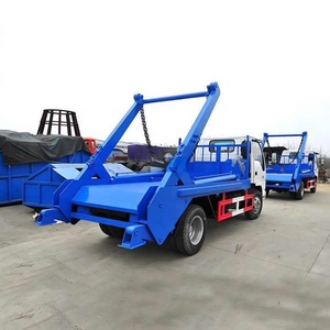 Factory Price ISUZU 600P Swing Arm Garbage Truck 4X2 5cbm Skip Loader <b>Refuse</b> Collector Garbage Truck for Sale - Product Image 4