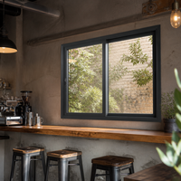Ventana de Aluminio para Hogar JUNYAO Studio, 2.0 mm, Cierre Multipunto 5+9A+5, Aislamiento Térmico, Resistente a la Intemperie, CE NFRC AS2047, ODM, RAL Personalizado