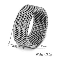 Vnox — bague en maille et acier inoxydable pour hommes et femmes, mariage, nouveau Style, cadeau de noël