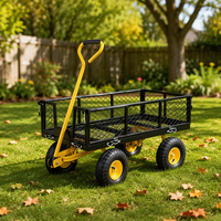 Chariot de jardin pliable en acier, étanche et écologique pour extérieur