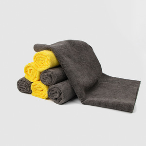 Microfiber Cloth 40x40cm Yellow Gray <b>Car</b> Wash Towel For Waxing <b>Polishing</b> Cleaning - Product Image 5