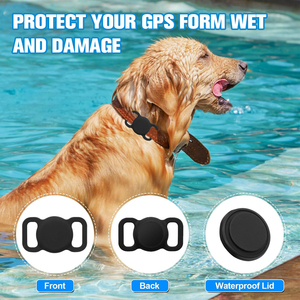 Funda de Rastreador Impermeable, Soporte para <span class=keywords><strong>Collar</strong></span> de Perro, Protector Antipérdida, GPS, Rastreador de Perro, Funda de Silicona para Airtag, <span class=keywords><strong>Collar</strong></span> de Perro Mascota - Product Image 4