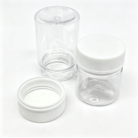 Pot en PET transparent de 3 oz (100 ml) avec couvercle anti-effraction et sécurité enfant, sans BPA, pour aliments
