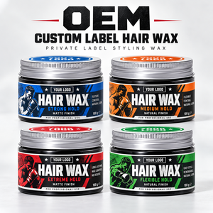 OEM Custom Label <b>Hair</b> <b>Wax</b> 100g Matte Finish Strong Hold Styling Pomade <b>for</b> <b>Men</b> - Product Image 1