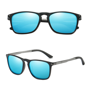 Fiber De carbone UV400 Carré <span class=keywords><strong>Noir</strong></span> Hommes En Aluminium Nuances lunettes de Soleil Polarisées - Product Image 3