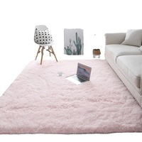 Tapis en polyester soyeux - Utilisation pour salon, chambre, bureau - Couleur unie minimaliste, antidérapant, facile d'entretien, lavable à la main