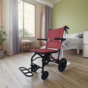 Silla de ruedas de freno auxiliar ultraligera de nuevo tipo para uso en aeropuertos, suministros de terapia de rehabilitación de diseño plegable Simple - Product Image 6