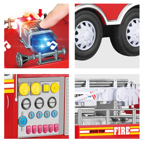 <span class=keywords><strong>Camion</strong></span> de pompiers inertiel 63 cm, échelle extensible de simulation, plateforme de <span class=keywords><strong>camion</strong></span> de pompiers, modèle de <span class=keywords><strong>camion</strong></span> de pompiers, rotation à 360 degrés, jouet de voiture de sauvetage - Product Image 3