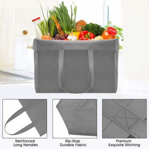 Eco Produce <b>Large</b> Shopping Tote Reusable Grocery Clothes Non-woven Foldable Bags With Long Handle - Product Image 2
