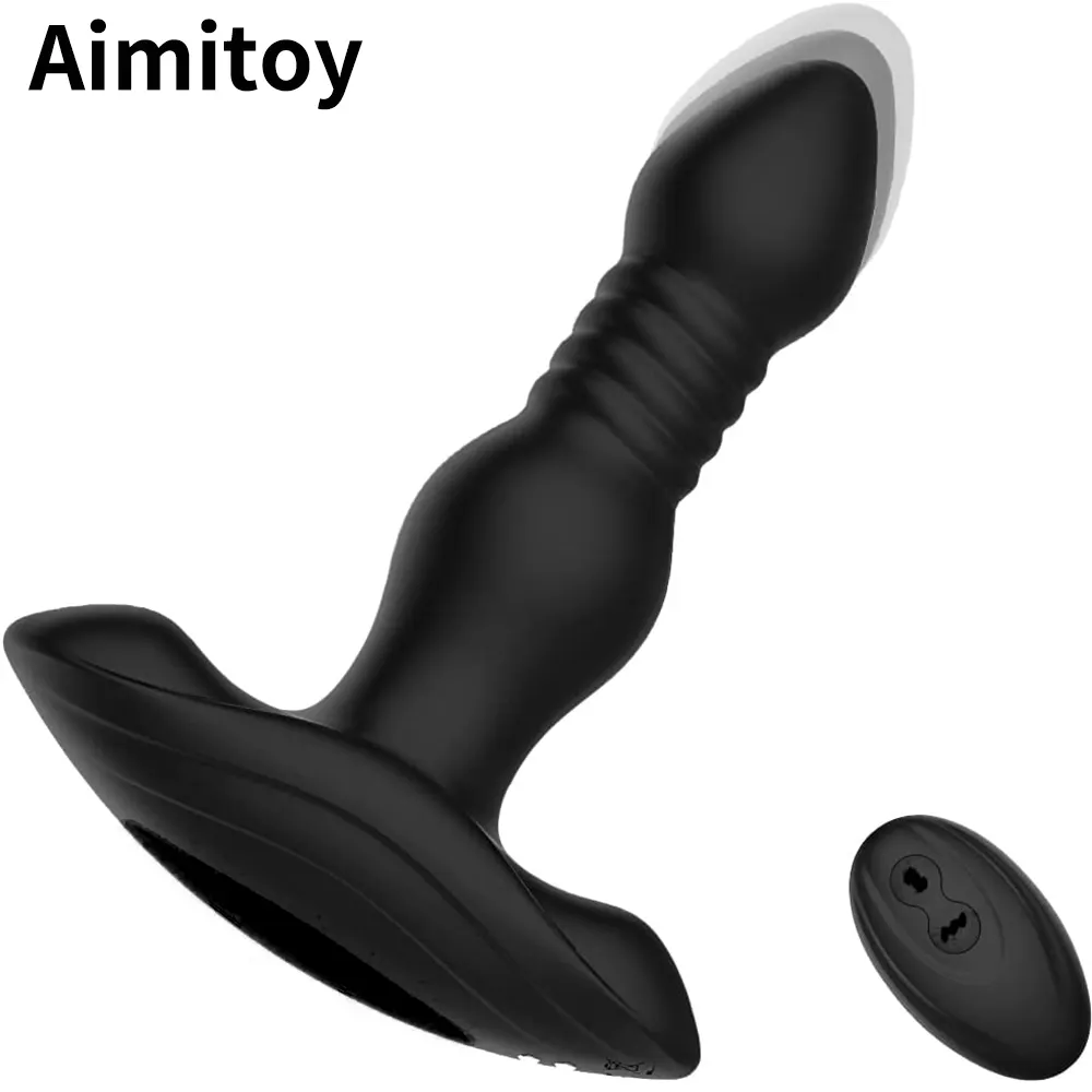 Vibrador anal com 10 vibrações, massageador para próstata aimitoy, brinquedo sexual adulto para homens e mulheres