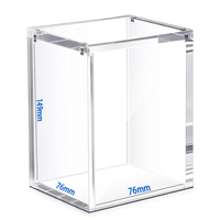 Boîte à cartes TCG japonaise en acrylique transparent sur mesure avec couvercle magnétique, étui de rangement et de présentation de cartes magnétiques transparents de qualité supérieure