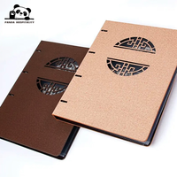 Couverture de menu en cuir personnalisée en gros, différentes couleurs disponibles, classeur de menu de restaurant avec impression de logo