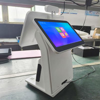 Monitor layar sentuh kode QR kamera layar ganda 11.6 inci dengan printer