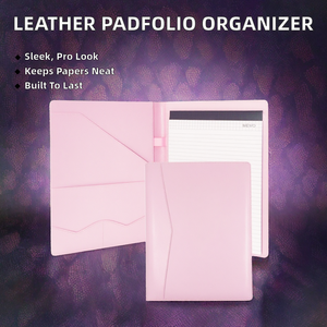 Portafolio de Cuero PU A4, Organizador de Documentos para Conferencias de Negocios, con Bloc de Notas y Tarjetero - Product Image 2