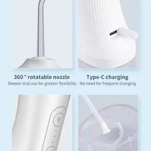 Nettoyeur dentaire intelligent sans fil multifonctionnel rechargeable portable à 4 buses, dispositif de jet d'eau IPX7 pour la maison - Product Image 2