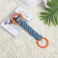 Jouet à mâcher pour chien en forme de maïs à double anneau, résistant aux morsures, anti-stress, anti-ennui, pour l'entraînement et le jeu de la force
