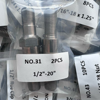 TITANIUM BOLT SPRINT CAR J & J ONS CHASSIS ONE NUT STUD One Nut Shock BOLT KIT 27 Kit de montage, Eagle/Maxim