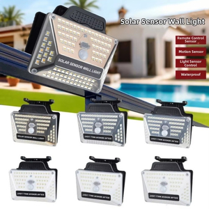 Lampe solaire de camping haute luminosité, étanche, 6 modèles, rechargeable, avec détecteur de mouvement, chargement USB, à clipser, pour mur - Product Image 1