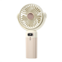 Mini ventilateur portatif à batterie amovible avec base, rechargeable par USB, ventilateur de table portable, ventilateur personnel silencieux à haut débit d'air
