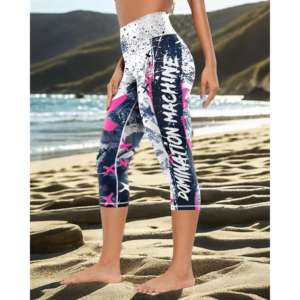 Women's XXL High-Waisted Yoga <b>Leggings</b> Breathable Stretch Cropped Pants Stylish Digital Printing <b>Pattern</b> Hip Lift Running Pants - Product Image 6