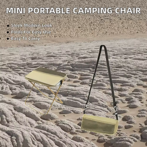 <span class=keywords><strong>Sgabello</strong></span> <span class=keywords><strong>Pieghevole</strong></span> Leggero e Portatile per Esterni con Maniglia, Piccola Panchina per Pesca, Campeggio, Attende-la-fila, Sedia Completamente Richiudibile - Product Image 2