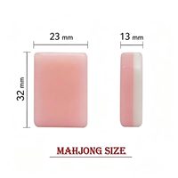 Nouvelles Tuiles de Mahjong Américaines en Acrylique Rose Mignonnes Double Couche Portables Écologiques pour Soirées entre Sœurs