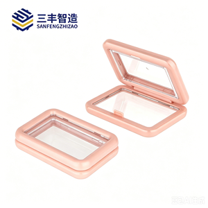 Rectangular Clear Window Single Blush Powder <b>Compact</b> Case plastic container - Product Image 5