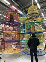 Cage suspendue combinée personnalisée pour installations d'extension pour enfants Cage à oiseaux pour parc d'aventure