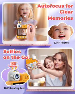 Cámara de impresión digital para niños de 3 pulgadas 1080P Cámara para niños Impresión <span class=keywords><strong>instant</strong></span>ánea con lente giratoria de 180 grados Cámara de video Selfie - Product Image 4