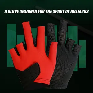 Groothandel Vrouwen Mannen Drie Vinger Custom Logo Biljart Cue Handschoen Anti-Slip Ademende Biljart Zwembad Accessoires Snooker Handschoenen