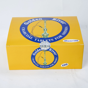 <span class=keywords><strong>Golden</strong></span> <span class=keywords><strong>River</strong></span> Briquettes de charbon de bois rondes de 40mm Pack personnalisé à combustion rapide pour narguilé et Shisha Shish - Product Image 2