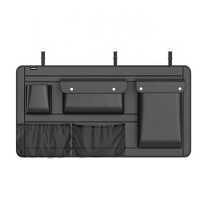 Boîte de rangement de voiture en cuir PU multi-usages réglable à haute capacité, organisateur de coffre à 5 compartiments, organisateur de siège arrière de voiture, sacs organisateurs de siège arrière - Product Image 1