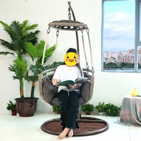 Fauteuil suspendu en rotin design moderne, fauteuil suspendu en forme d'œuf, 1 pièce, fabricant de meubles d'extérieur, balançoires de patio, balançoires de jardin, intérieur/extérieur