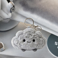 Porte-clés en peluche nuage mignon, jouet doux, style anime unisexe, cadeau pour fête et festival, design personnalisé
