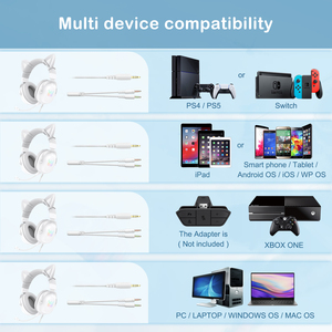 Auriculares con cable <span class=keywords><strong>Onikuma</strong></span> <span class=keywords><strong>X11</strong></span> para gaming, cascos con logotipo personalizado, anc, estéreo, con cancelación de ruido gam, usb, rgb - Product Image 2