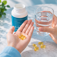 Huile de poisson Oméga-3 1000mg Gélules molles EPA 645mg DHA 310mg Mini Gélules molles Complément alimentaire 100 unités OEM ODM Marque privée