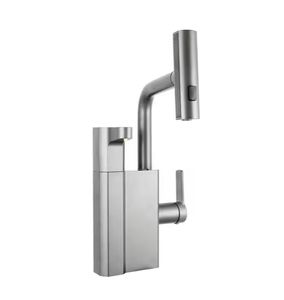 Robinet de cuisine moderne à trou unique en acier inoxydable <span class=keywords><strong>Distributeur</strong></span> d'<span class=keywords><strong>eau</strong></span> chaude et <span class=keywords><strong>froide</strong></span> à capteur à poignée unique avec noyau de valve en céramique - Product Image 1