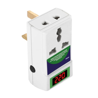 Prise de courant britannique sur sous la Protection de tension réglable 10A 2200W 220V protecteur De tension pièces de réfrigérateur