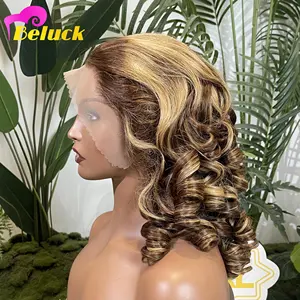 300% Выделите P4/27 бразильские натуральные волосы 13x4 полностью фронтальные прозрачные кружевные парики яйцо кудрявые человеческие волосы парик для черных женщин