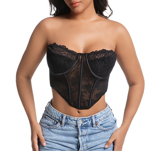 Sujetador Deportivo HAGO con <span class=keywords><strong>Tirantes</strong></span> Finos <span class=keywords><strong>de</strong></span> Encaje, Ropa Interior Sexy para Mujer, Acolchado Antibacteriano <span class=keywords><strong>de</strong></span> Nailon, Ajuste Delgado - Product Image 2