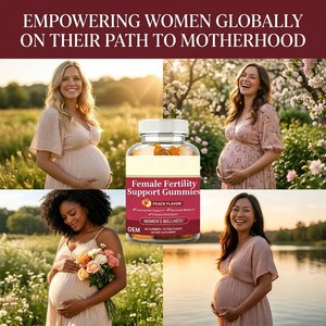OEM femminile supporto fertilità Gummies sapore di pesca ormone equilibrio integratore prenatale biologico naturale adulto - Product Image 2
