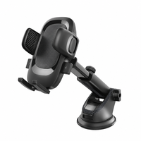 Support de téléphone pour voiture avec bras rétractable, rotation à 360 degrés, fixation par ventouse pour téléphones de 4 à 7 pouces sur tableau de bord et pare-brise