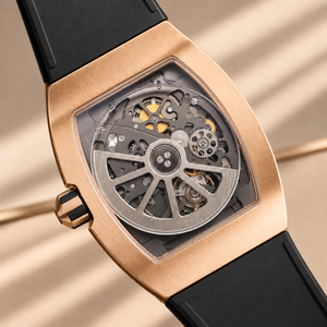 Reloj mecánico de lujo para hombre de aleación de titanio ultrafino de 7,75 mm con diseño hueco en forma de barril y cuerda automática - Product Image 4
