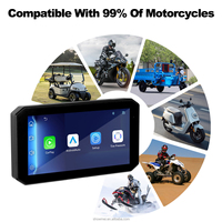 Carplay sans fil TMPS 5 "IPS écran tactile étanche double Bluetooth Navigateur moto Carplay pour moto