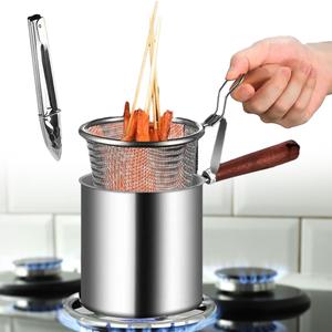 Modern Design Deep <b>Fry</b> <b>Pan</b> for Restaurant Use Outdoor <b>Fries</b> Nonstick Aluminium and Metal Pot with <b>Glass</b> Cover and Handle - Product Image 6